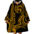 Custom King Kamehameha Day Hawaii Wearable Blanket Hoodie Paradise of the Pacific Tribal Kakau - Gold LT9 - Polynesian Pride