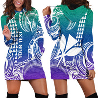 Custom King Kamehameha Day Hawaii Hoodie Dress Paradise of the Pacific Tribal Kakau - Gradient LT9 - Polynesian Pride