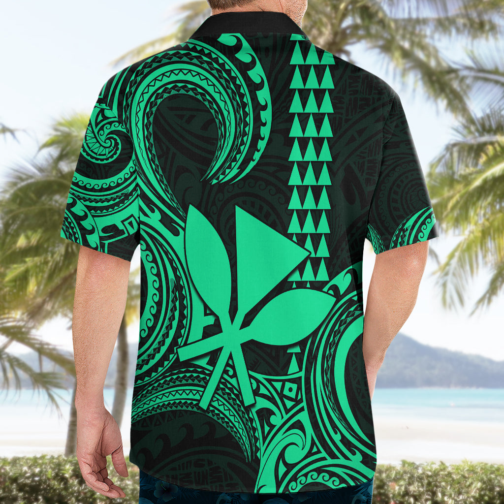 Custom King Kamehameha Day Hawaii Hawaiian Shirt Paradise of the Pacific Tribal Kakau - Green LT9 - Polynesian Pride