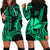 Custom King Kamehameha Day Hawaii Hoodie Dress Paradise of the Pacific Tribal Kakau - Green LT9 - Polynesian Pride