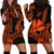 Custom King Kamehameha Day Hawaii Hoodie Dress Paradise of the Pacific Tribal Kakau - Orange LT9 - Polynesian Pride