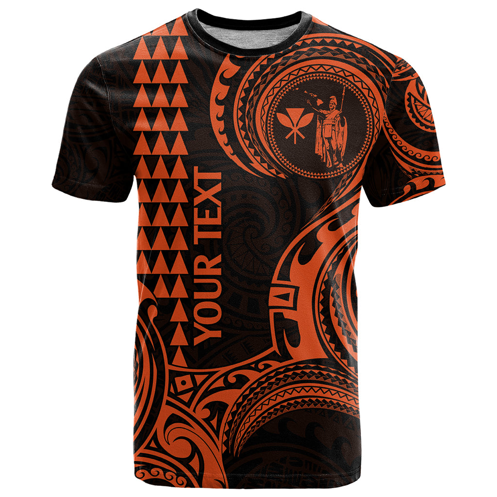 Custom King Kamehameha Day Hawaii T Shirt Paradise of the Pacific Tribal Kakau Orange LT9 Orange - Polynesian Pride