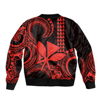 Custom King Kamehameha Day Hawaii Bomber Jacket Paradise of the Pacific Tribal Kakau - Red LT9 - Polynesian Pride