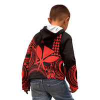 Custom King Kamehameha Day Hawaii Kid Hoodie Paradise of the Pacific Tribal Kakau - Red LT9 - Polynesian Pride