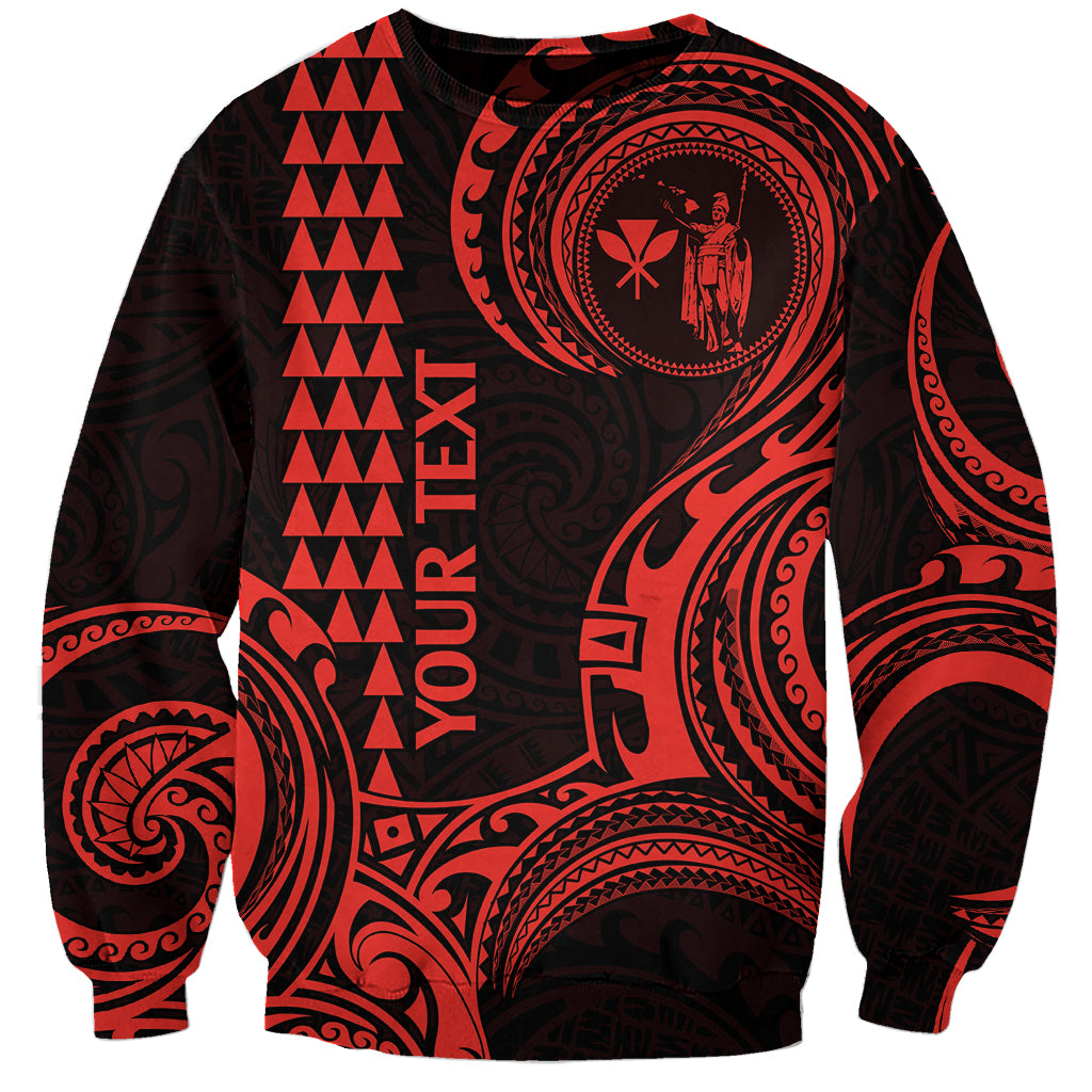 Custom King Kamehameha Day Hawaii Sweatshirt Paradise of the Pacific Tribal Kakau - Red LT9 Unisex Red - Polynesian Pride