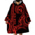 Custom King Kamehameha Day Hawaii Wearable Blanket Hoodie Paradise of the Pacific Tribal Kakau - Red LT9 - Polynesian Pride