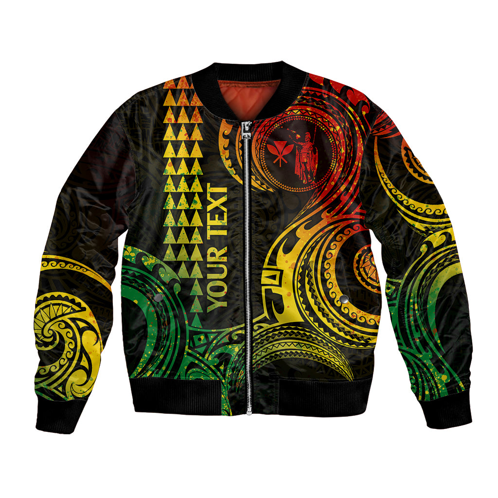 Custom King Kamehameha Day Hawaii Bomber Jacket Paradise of the Pacific Tribal Kakau - Reggae LT9 Unisex Reggae - Polynesian Pride