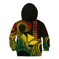 Custom King Kamehameha Day Hawaii Kid Hoodie Paradise of the Pacific Tribal Kakau - Reggae LT9 - Polynesian Pride
