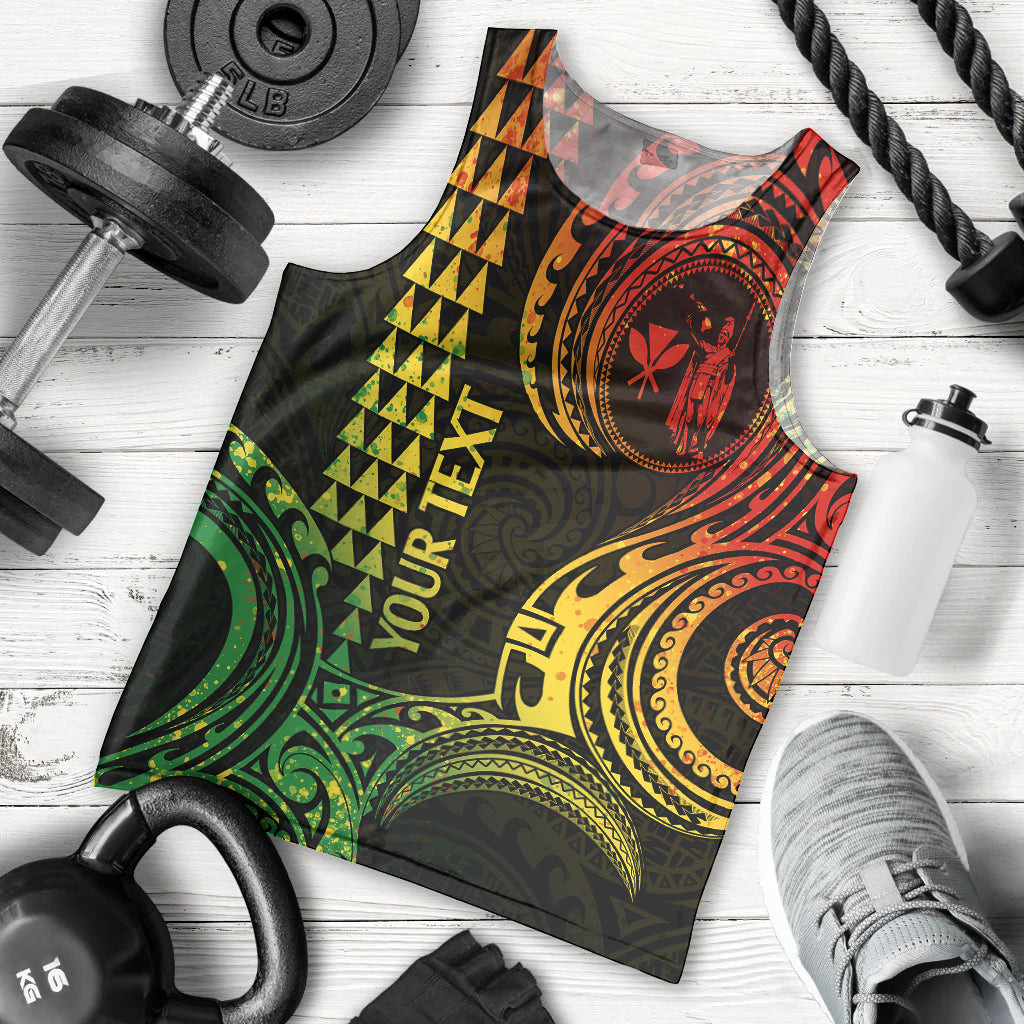 Custom King Kamehameha Day Hawaii Men Tank Top Paradise of the Pacific Tribal Kakau - Reggae LT9 Reggae - Polynesian Pride