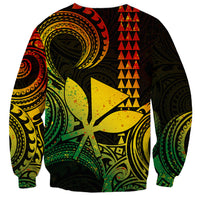 Custom King Kamehameha Day Hawaii Sweatshirt Paradise of the Pacific Tribal Kakau - Reggae LT9 - Polynesian Pride