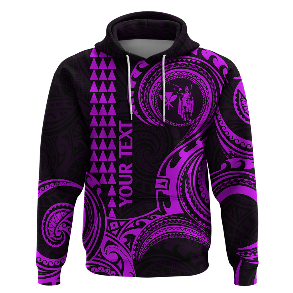 Custom King Kamehameha Day Hawaii Hoodie Paradise of the Pacific Tribal Kakau Purple LT9 Pullover Hoodie Purple - Polynesian Pride