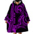 Custom King Kamehameha Day Hawaii Wearable Blanket Hoodie Paradise of the Pacific Tribal Kakau - Purple LT9 - Polynesian Pride