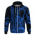 King Kamehameha Day Hawaii Hoodie Paradise of the Pacific Tribal Kakau with Kanaka Maoli Blue LT9 - Polynesian Pride