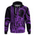 King Kamehameha Day Hawaii Hoodie Paradise of the Pacific Tribal Kakau with Kanaka Maoli Purple LT9 Purple - Polynesian Pride