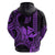 King Kamehameha Day Hawaii Hoodie Paradise of the Pacific Tribal Kakau with Kanaka Maoli Purple LT9 - Polynesian Pride