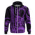 King Kamehameha Day Hawaii Hoodie Paradise of the Pacific Tribal Kakau with Kanaka Maoli Purple LT9 - Polynesian Pride