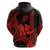 King Kamehameha Day Hawaii Hoodie Paradise of the Pacific Tribal Kakau with Kanaka Maoli Red LT9 - Polynesian Pride