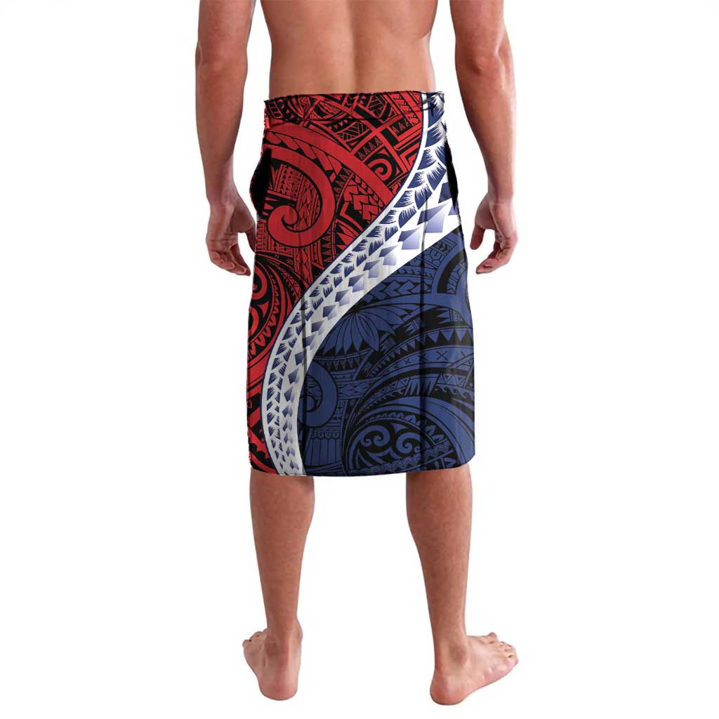 Flag of Kiribati Polynesian Pattern Lavalava Est 1979 With Tropical Flowers