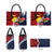 Flag of Kiribati Polynesian Pattern Leather Bag Est 1979 With Tropical Flowers - Polynesian Pride