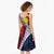 Flag of Kiribati Polynesian Pattern Midi Dress Est 1979 With Tropical Flowers - Polynesian Pride