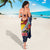 Flag of Kiribati Polynesian Pattern Sarong Est 1979 With Tropical Flowers