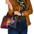 Flag of Kiribati Polynesian Pattern Shoulder Handbag Est 1979 With Tropical Flowers