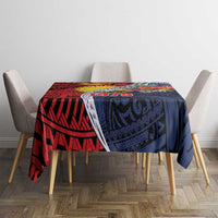 Flag of Kiribati Polynesian Pattern Tablecloth Est 1979 With Tropical Flowers