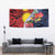Flag of Kiribati Polynesian Pattern Tapestry Est 1979 With Tropical Flowers