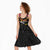 Kiribati Independence Day Personalised Midi Dress Gold Frigatebird with Polynesian Pattern - Polynesian Pride
