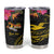 Kiribati Independence Day Personalised Tumbler Cup Gold Frigatebird with Polynesian Pattern