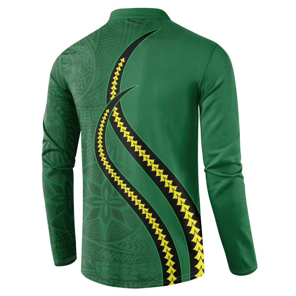 Manua Islands Polynesian Style Button Sweatshirt