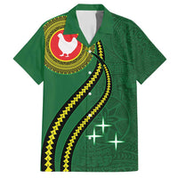 Manua Islands Polynesian Style Family Matching Puletasi and Hawaiian Shirt