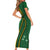 Manua Islands Polynesian Style Family Matching Short Sleeve Bodycon Dress and Hawaiian Shirt