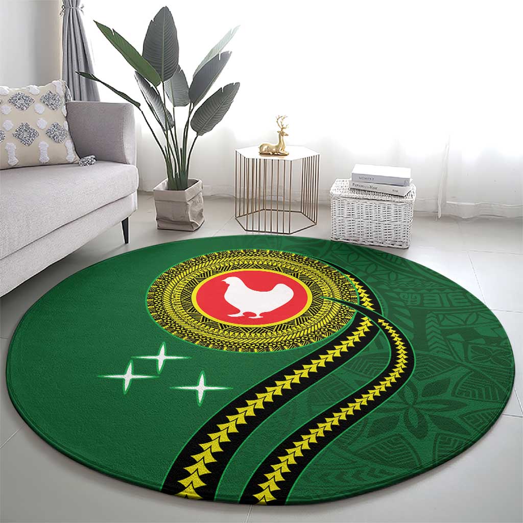Manua Islands Polynesian Style Round Carpet