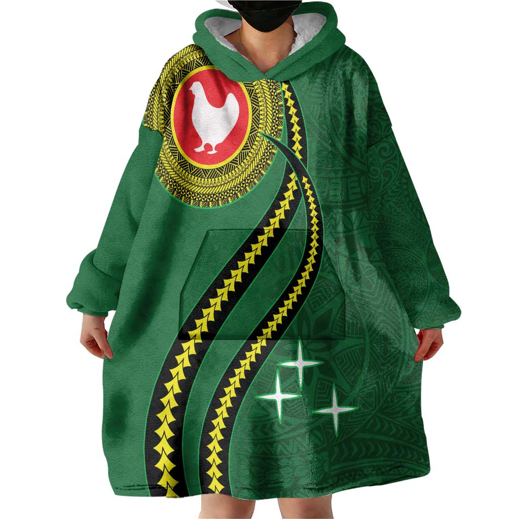 Manua Islands Polynesian Style Wearable Blanket Hoodie