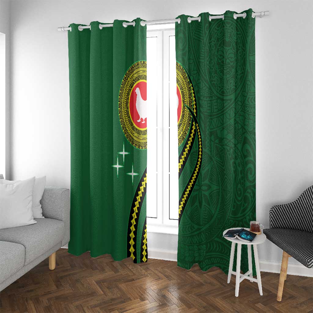 Manua Islands Polynesian Style Window Curtain