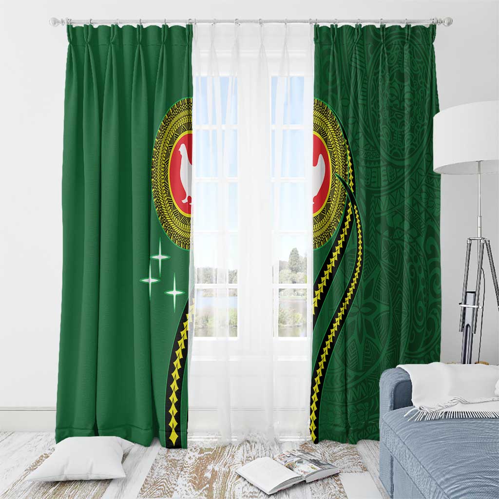Manua Islands Polynesian Style Window Curtain