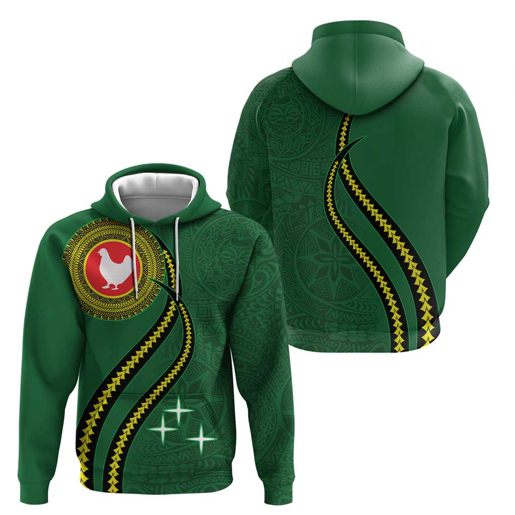 Manua Islands Polynesian Style Zip Hoodie
