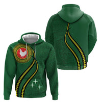Manua Islands Polynesian Style Zip Hoodie