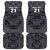 Custom New Zealand Taiaha Maori Car Mats Minimalist Silver Fern All Black - Polynesian Pride