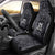 Custom New Zealand Taiaha Maori Car Seat Cover Minimalist Silver Fern All Black - Polynesian Pride