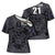 Custom New Zealand Taiaha Maori Cross Shoulder Shirt Minimalist Silver Fern All Black - Polynesian Pride