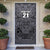 Custom New Zealand Taiaha Maori Door Cover Minimalist Silver Fern All Black - Polynesian Pride
