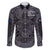 Custom New Zealand Taiaha Maori Family Matching Puletasi and Hawaiian Shirt Minimalist Silver Fern All Black - Polynesian Pride