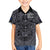 Custom New Zealand Taiaha Maori Kid Hawaiian Shirt Minimalist Silver Fern All Black - Polynesian Pride