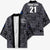 Custom New Zealand Taiaha Maori Kimono Minimalist Silver Fern All Black - Polynesian Pride