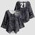 Custom New Zealand Taiaha Maori Kimono Sleeve Blouse Minimalist Silver Fern All Black - Polynesian Pride