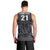 Custom New Zealand Taiaha Maori Men Tank Top Minimalist Silver Fern All Black - Polynesian Pride