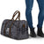 Custom New Zealand Taiaha Maori Travel Bag Minimalist Silver Fern All Black - Polynesian Pride