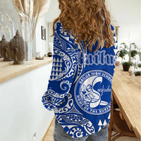 Hawaii Kailua High School Women Casual Shirt Tribal Kakau LT9